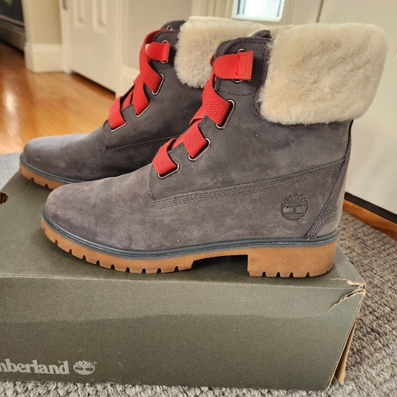 Timberland Women's Jayne Grey Nubuck Boots, Size 9 - Picture 11 of 13